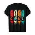 thumbnail image 1 of Men's Vintage Guitar Graphic T-Shirt - 100% Cotton 180gsm Heavyweight Crew Neck Short Sleeve Tee with Retro Music Band Design, Machine Washable Casual Shirt for Music Lovers, 1 of 5