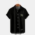 thumbnail image 1 of Men's Vintage Hawaiian Shirts Lapel Button Up Shirt Short Sleeve Pocket Top Summer Tropical Beach Tshirt Casual Bowling T Shirt, 1 of 4
