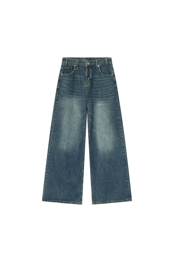 Men's Vintage-Inspired Flared Jeans, 60s 70s Style Loose Fit Denim Pants, Fashionable Trousers for Stylish & Timeless Look