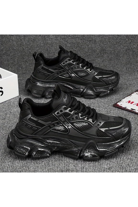 Men's Vintage-Inspired Street Style Sneakers - Versatile, Comfortable & Durable with Thick Sole for All Seasons