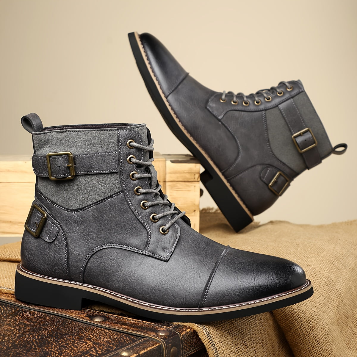 men's low cut dress boots Amazon.com | PARTY Mens Dress Boots - Casual Lace-up Chukka Leather Boots for Men,LINUS-TAN-8