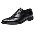 thumbnail image 1 of Men's Vintage Patent Leather Cap Toe Two-Tone Dress Shoes Modern Formal Business Lace Up Round Toe Oxford Men's Fashion Casual Style Summer Solid Color Business Formal Soft Sole Leather Shoes, 1 of 1
