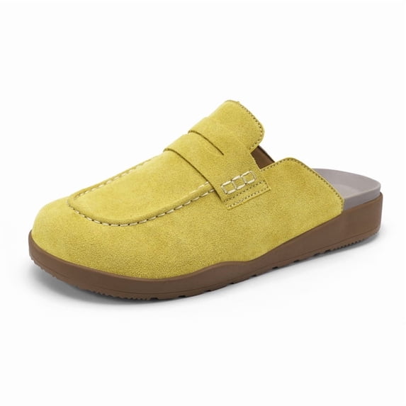 Men's Vintage Penny Strap Backless Suede Loafers Slip On Non Slip Casual Daily Walking Mules