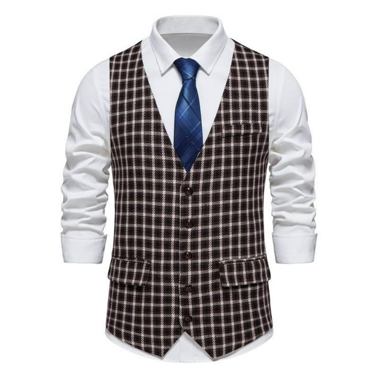 Plaid dress vest new arrivals