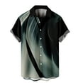 thumbnail image 1 of Men's Vintage Polo Shirt Geometric Patterns Stripe Casual Button Down Shirts Summer Casual Vacation Hawaiian Beach Top, 1 of 5