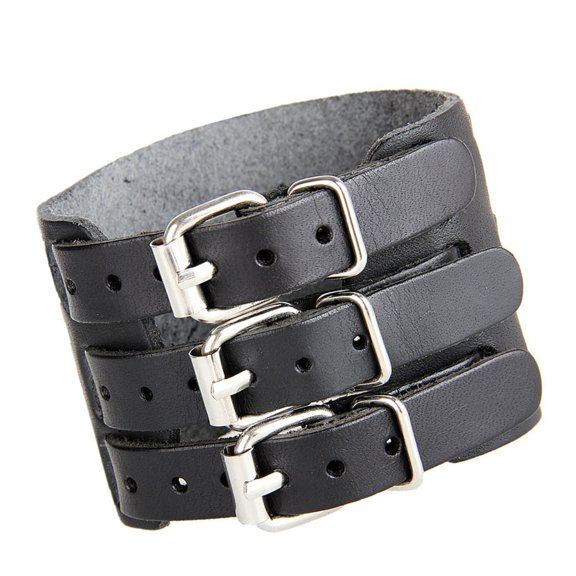 Men's Vintage Punk Wide Cuff Adjustable Bracelet For Modern Styles