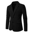 thumbnail image 1 of Men's Vintage Ribbed Tweed Blazers Knit Suit Jacket Two Button Notched Lapel Sport Coat With Pocket Square, 1 of 7