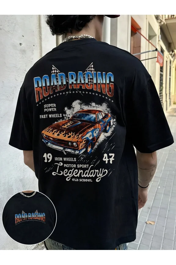 Men's Vintage Road Racing Muscle Car T-Shirt