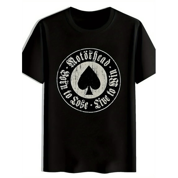 Men's Vintage Rock Band Graphic T-Shirt - & SO to SPEAK Design, Black Distressed Print Short Sleeve Tee, Breathable Polyester Round Neck Top for Summer Concerts, Festivals & Casual Wear, Festival