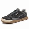 thumbnail image 1 of Men's Vintage Sneakers Upper & Soft Rubber Sole Low-Top Lace-Up Round-Toe Casual Shoes - Daily Wear, Vacation - Classic Retro Style All-Season All-Terrain Traction Cushioned Comfortable for Work,, 1 of 9