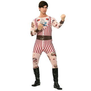 Squat Vintage Circus Strongman Costume Baby Long Sleeve Bodysuit
