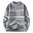 thumbnail image 1 of Men's Vintage Sweater Long Sleeve Crew Neck Pullover Casual Loose Fit Colorblock Knit Sweater, 1 of 6