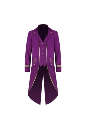 Men's Vintage Tailcoat Jacket Vintage Gothic Victorian Coat Uniform Halloween Costume Steampunk Victorian Frock Trench Coat