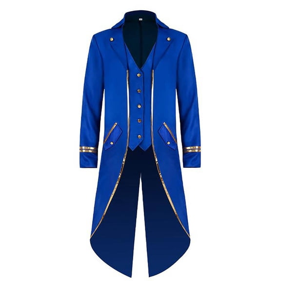 Men's Vintage Tailcoat Jacket Vintage Gothic Victorian Coat Uniform Halloween Costume Steampunk Victorian Frock Trench Coat