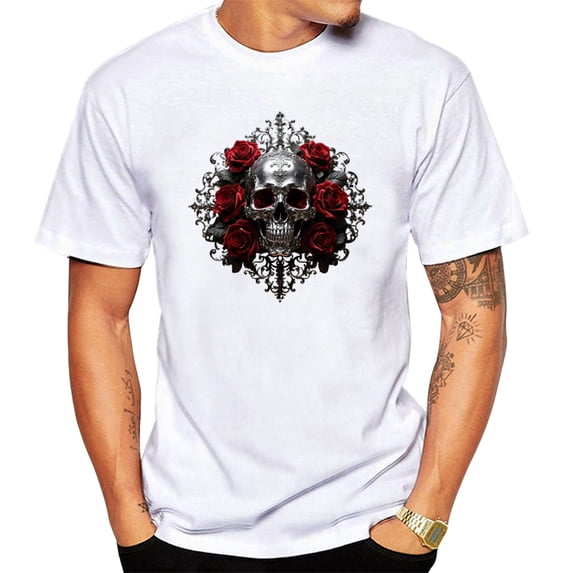 Men's Vintage Tee, Men Short Sleeve Crew Neck Print Top Summer Male ClothingEffortless Casual .