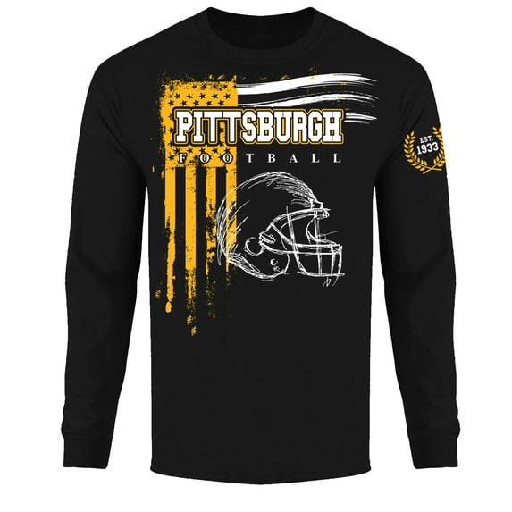 Men's Vintage USA Flag Football Long Sleeve Shirts (S-2XL)