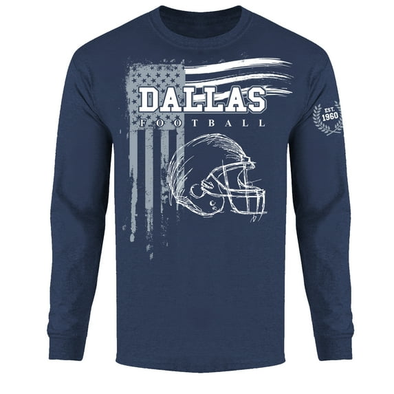 Men's Vintage USA Flag Football Long Sleeve Shirts (S-2XL)