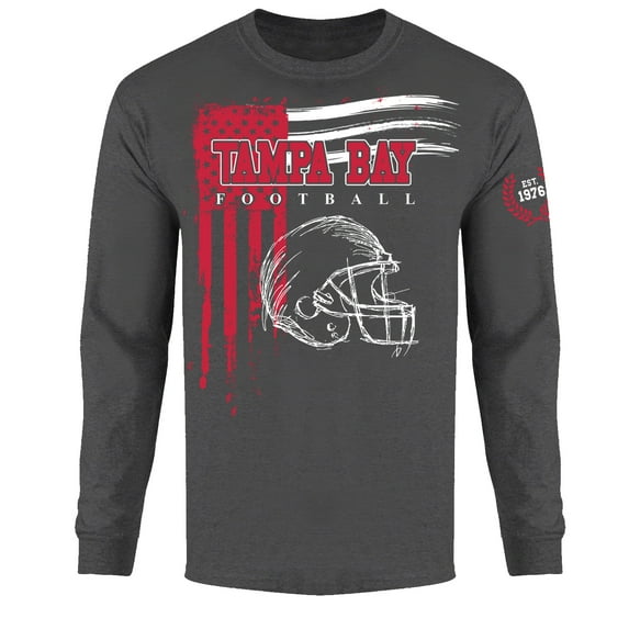 Men's Vintage USA Flag Football Long Sleeve Shirts (S-2XL)