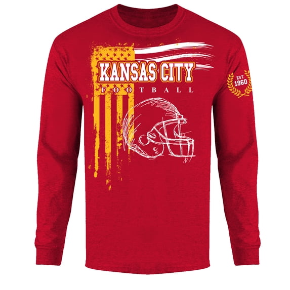 Men's Vintage USA Flag Football Long Sleeve Shirts (S-2XL)