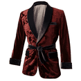 thumbnail image 1 of Men's Vintage Velvet Smoking Jacket robe, 1 of 2