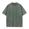 thumbnail image 1 of Men’s Vintage Washed Cotton T-Shirt, Loose Fit Crew Neck Pullover Tee, Soft Solid Color Short Sleeve Basic Top for Casual Wear, Layering & Everyday Style, 1 of 5