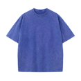 thumbnail image 1 of Men’s Vintage Washed Cotton T-Shirt, Loose Fit Crew Neck Pullover Tee, Soft Solid Color Short Sleeve Basic Top for Casual Wear, Layering & Everyday Style, 1 of 5