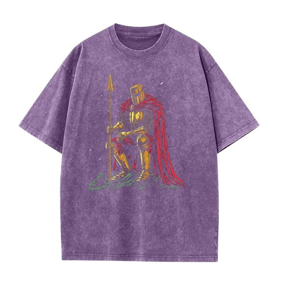 Men's Vintage Washed Tee - Funny Graphic Oversized Streetwear T-Shirt | Distressed Cotton Relaxed Fit