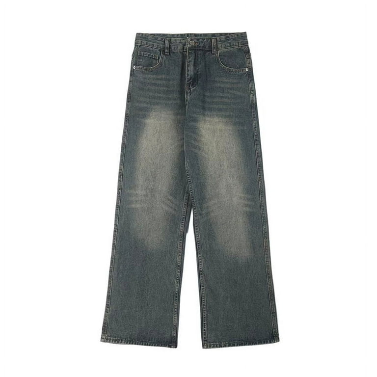 Men's Vintage Y2k 2000s Style Tide Jeans Washed Street Men's Vintage Y2k 2000s Style Tide Jeans Washed Street