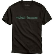 Men's Violent Femmes Green Vintage Logo Slim Fit T-shirt Medium Black