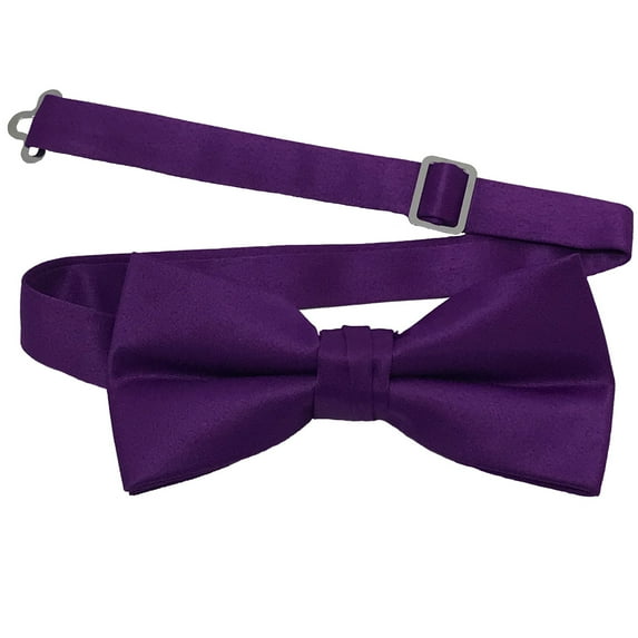Men’s Violet Formal Satin Pre-Tied Bow Tie in a Variety of Colors by Spencer J’s Signature Satin Collection