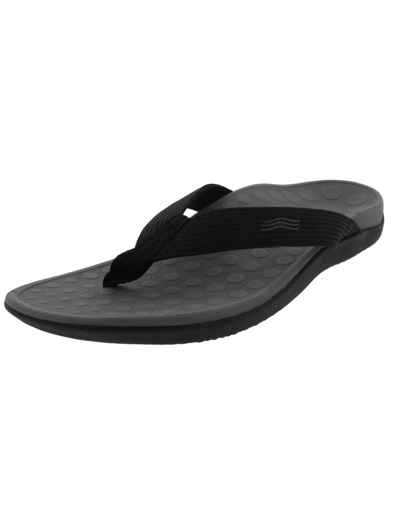 Vionic Wave Orthotic Flip Flops Gray Foam Bubble-Textured Rejuvenate Recovery Slide Sandal main image 3