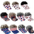 thumbnail image 1 of Men's Visor with Hair Adjustable Fake Hairs Visor Hat with Hair for Men Funny Spiked Sun Hats Novelty Baseball Wig Caps Birthday Gift, 1 of 3