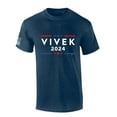thumbnail image 1 of Men's Vivek Ramaswamy Tshirt Vivek 2024 Short Sleeve T-shirt Graphic Tee-Heather Navy-medium, 1 of 1