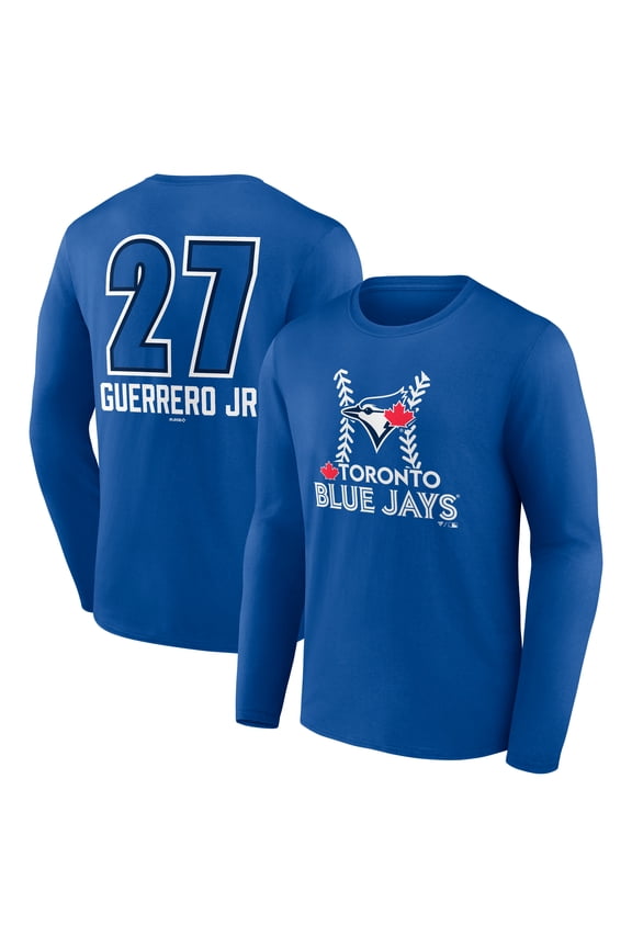 Men's Vladimir Guerrero Jr. Royal Toronto Blue Jays Name & Number Fastball Long Sleeve T-Shirt
