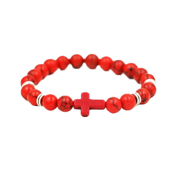 Men's Volcanic Stone Bracelet - 8MM Beaded Stretch Jewelry for Outdoor Activities - Unique Design Great Idea for All Occasions