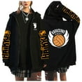 thumbnail image 1 of Men's Volleyball Hoodie Zip-Up Jacket Fleece Sweatshirt Anime Print Cosplay Zipper Jacket Unisex with Pockets, 1 of 6