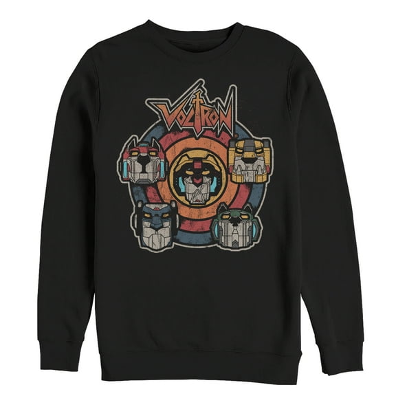 Men's Voltron: Defender of the Universe Retro Lion Target  Sweatshirt Black Small