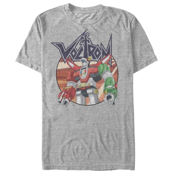 Men's Voltron: Defender of the Universe Robot Circle  Graphic Tee Athletic Heather Medium