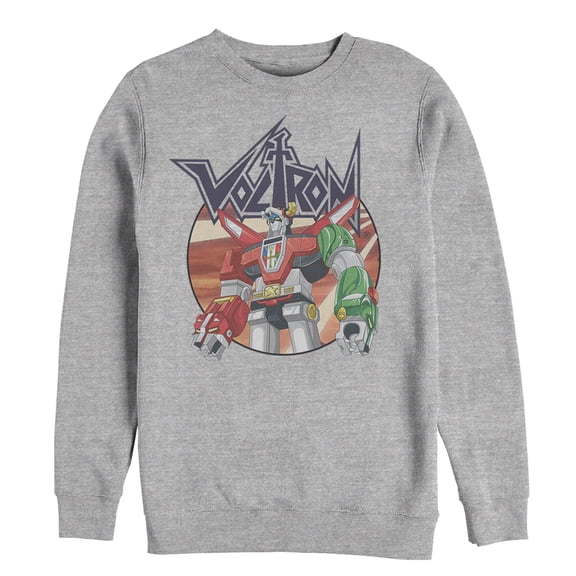 Men's Voltron: Defender of the Universe Robot Circle  Sweatshirt Athletic Heather Large