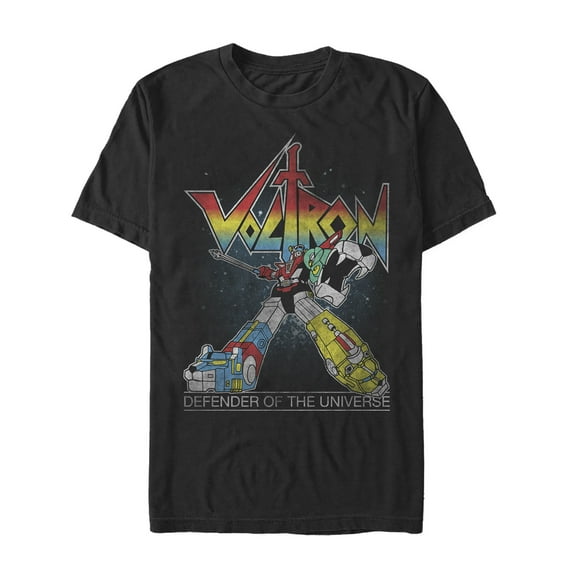 Men's Voltron: Defender of the Universe Space Walk Graphic Tee Black 4X Large
