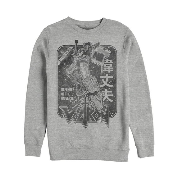 Men's Voltron: Defender of the Universe Vintage Kanji Character Frame  Sweatshirt Athletic Heather Small