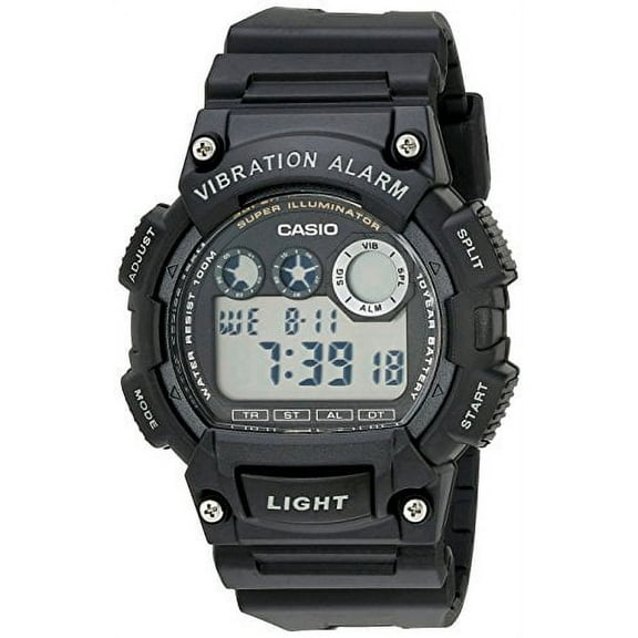 Men's W735H-1AVCF Super Illuminator Watch With Black Resin Band