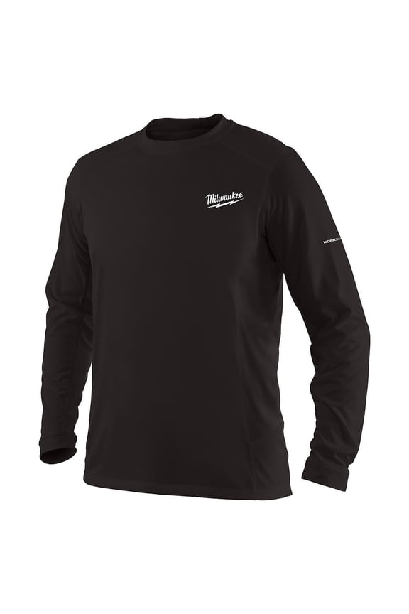 Men's WORKSKIN Large Black Lightweight Performance Long-Sleeve T-Shirt