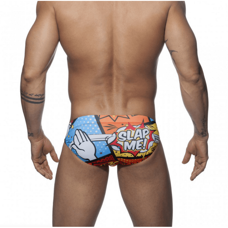 Men's Funny WTF Naughty Comic Swimwear: Quick Dry, Enhancing Men's Funny WTF Naughty Comic Swimwear: Quick Dry, Enhancing