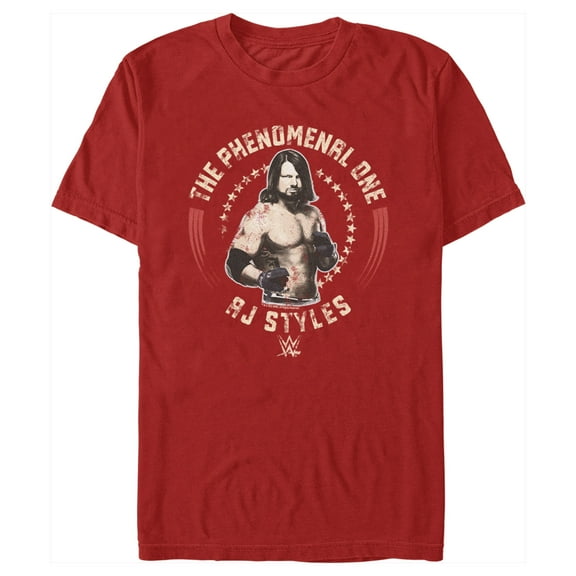 Men's WWE AJ Styles The Phenomenal One Graphic Tee Red X Large