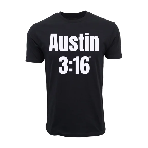 Men's WWE Austin 3 16 T Shirt Black