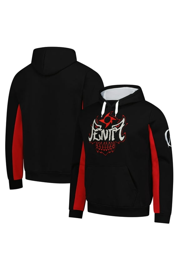 Men's WWE Authentic Black Penta Logo Chenille Pullover Hoodie