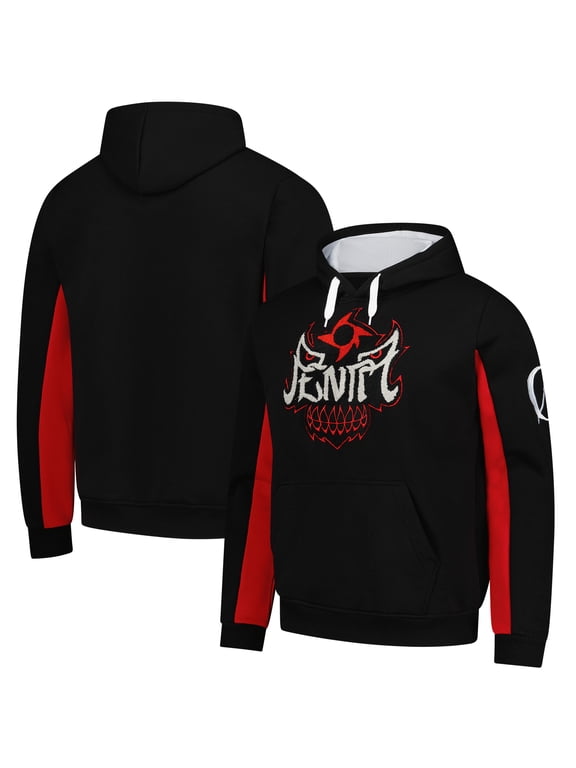 Men's WWE Authentic Black Penta Logo Chenille Pullover Hoodie