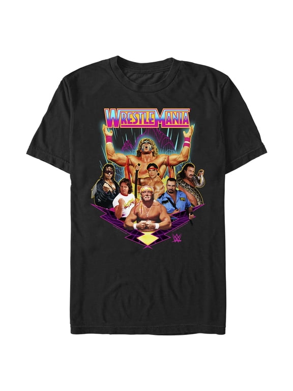 Men's WWE Futuristic WrestleMania Team Graphic Tee Black 2X Large
