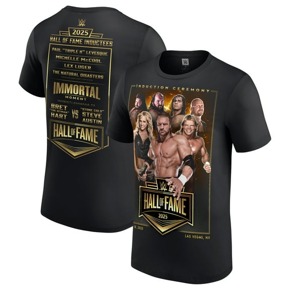 Men's WWE Hall of Fame 2025 Class T-Shirt - Black